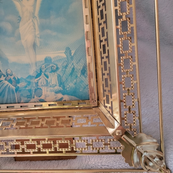 Lighted Jesus Cross Angels Heaven 3D Lenticular Hologram Metal Picture Frame - Picture 5 of 9